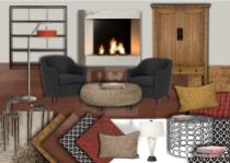 cosy living room created on sampleboard.com