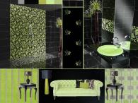 board-screen Trendy green bathroom