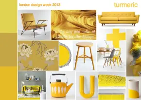 turmeric yellow ochre interior design mood board