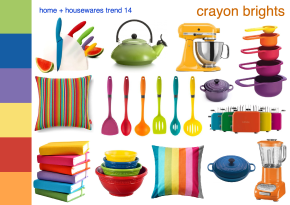 home housewares trend crayon brights mood board
